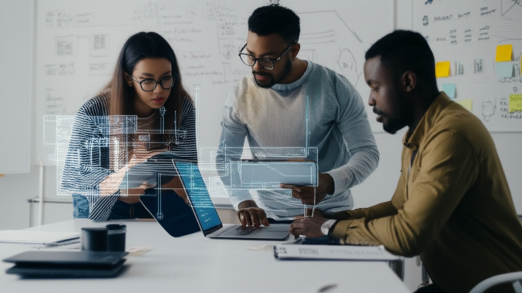 Tim kolaborasi lintas divisi hardware, software, dan desain